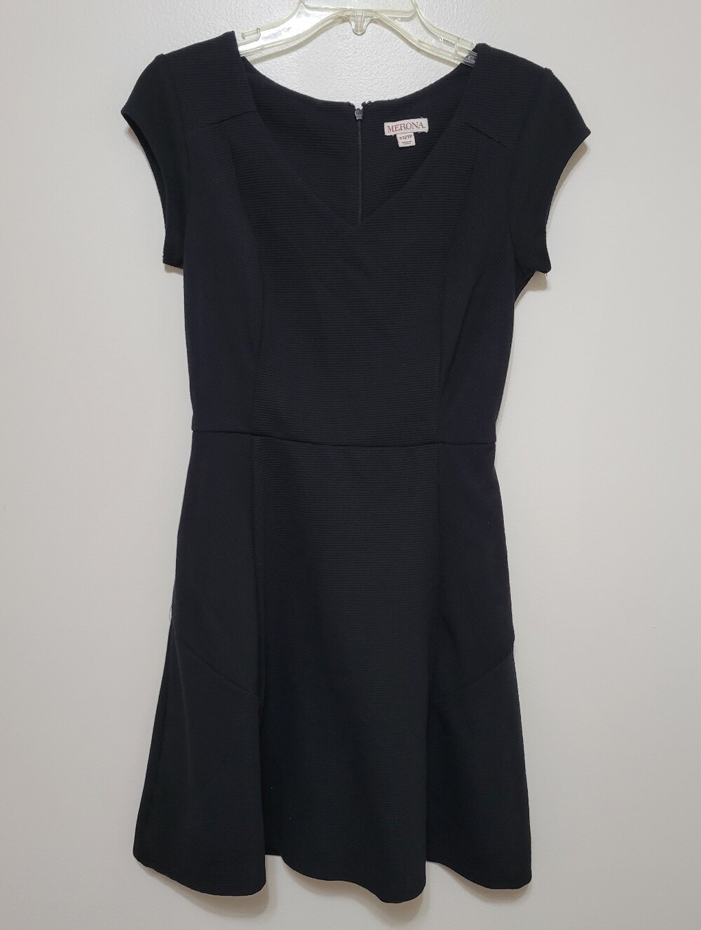 Merona Black Vneck Dress With Pockets